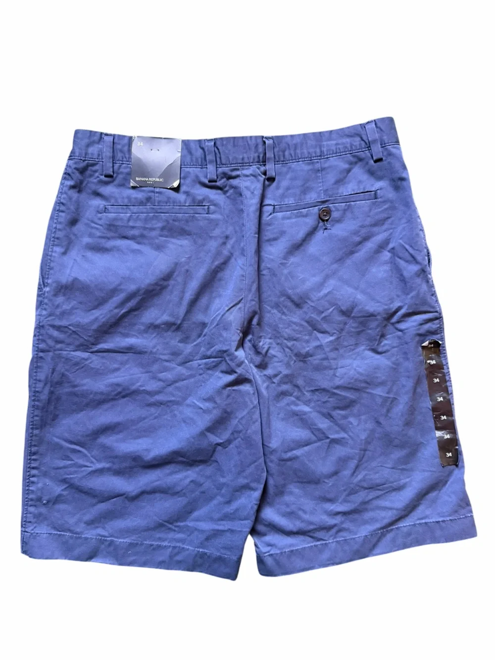 Banana Republic Blue Casual Chino Shorts 100% Cotton Summer Beach NWT